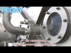 Centrifuga orizzontale continua con pelapatate a sifone invertito per la separazione di solidi e liquidi